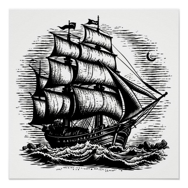 Pirate Ship Art Series - First Edition #40 Poster (Front)