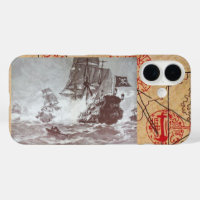 PIRATE SHIP BATTLE / ANTIQUE PIRATES TREASURE MAPS