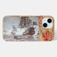 PIRATE SHIP BATTLE / ANTIQUE PIRATES TREASURE MAPS