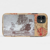 PIRATE SHIP BATTLE / ANTIQUE PIRATES TREASURE MAPS