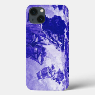 PIRATE SHIP BATTLE IN BLUE  iPhone 13 CASE