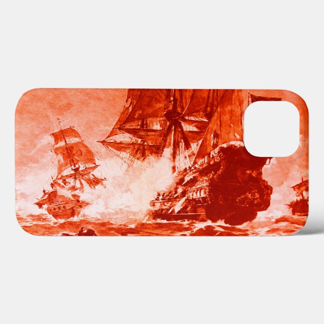 PIRATE SHIP BATTLE IN RED Case-Mate iPhone CASE (Back (Horizontal))