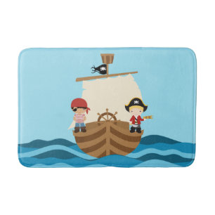 Pirate Ship Boy Bath Mat