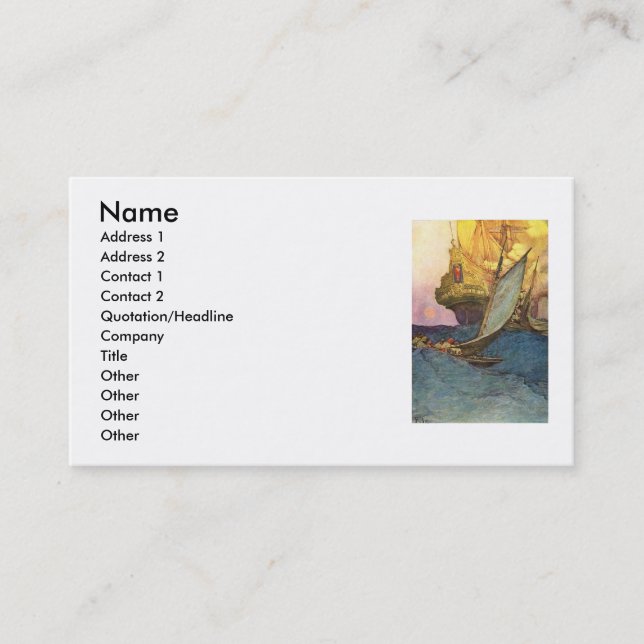 Pirate Ship Business Card (Front)