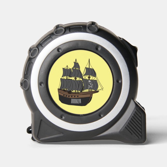 Pirate ship cartoon illustration  1 (Front)