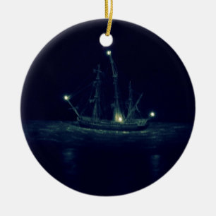 Pirate Ship Ceramic Ornament