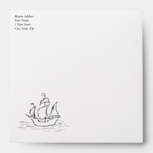 Pirate ship. envelope (Front)