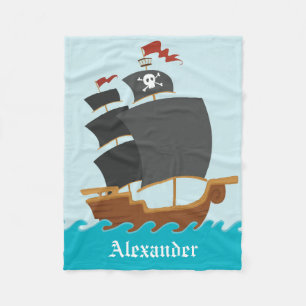Pirate Ship Fleece Blanket
