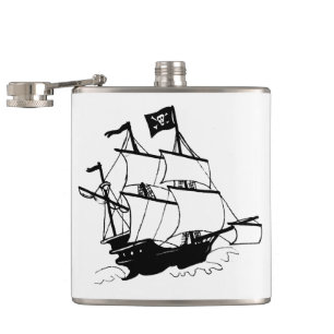 Pirate Ship Hip Flask