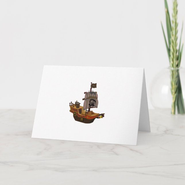 Pirate Ship Holiday Card (Front)