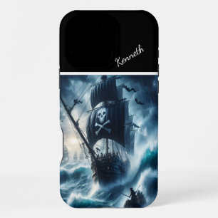 Pirate Ship In A Storm iPhone 16 Pro Max Case