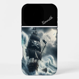 Pirate Ship In A Storm iPhone 16 Pro Max Case