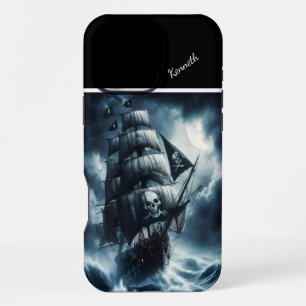 Pirate Ship In A Storm iPhone 16 Pro Max Case