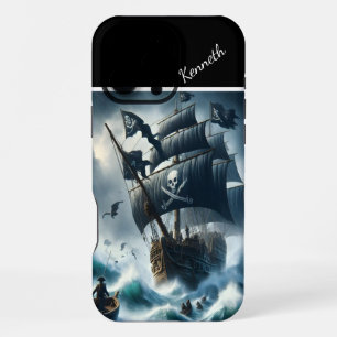 Pirate Ship In A Storm iPhone 16 Pro Max Case
