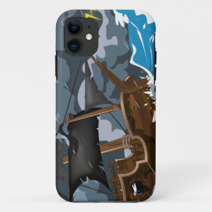Pirate Ship in Storm iPhone 11 Case