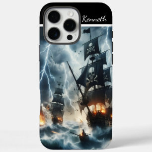 Pirate Ship In Storm iPhone 16 Pro Max Case