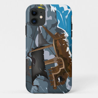 Pirate Ship in Storm iPhone 11 Case