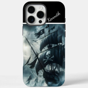 Pirate Ship In Stormy Seas iPhone 16 Pro Max Case