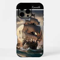 Pirate Ship In Stormy Seas