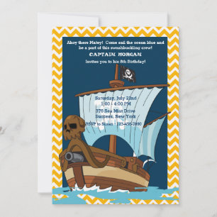 Pirate Ship Invitation