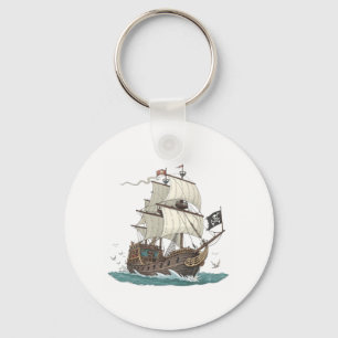 Pirate Ship Key Ring
