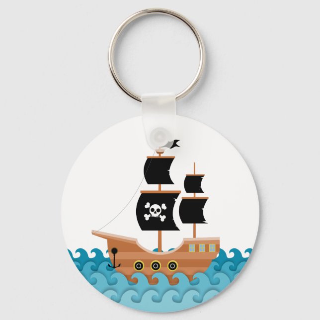 Pirate Ship Key Ring (Front)
