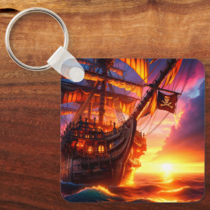 Pirate Ship Key Ring