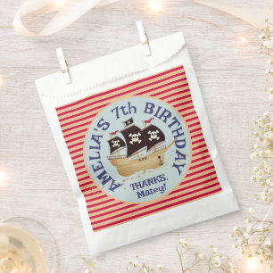 Pirate Ship Kids Birthday Party Favour Bag