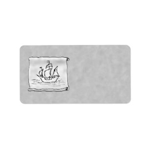 Pirate Ship. Label