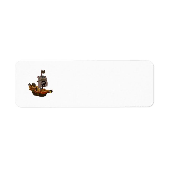 Pirate ship label return address label (Front)