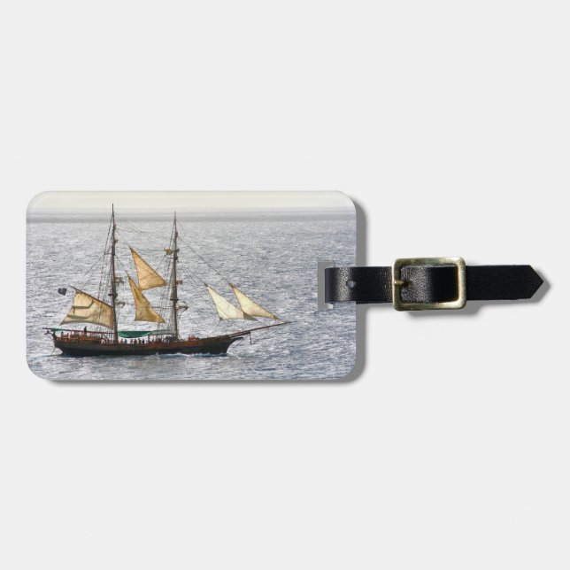 Pirate Ship Luggage Tag (Front Horizontal)