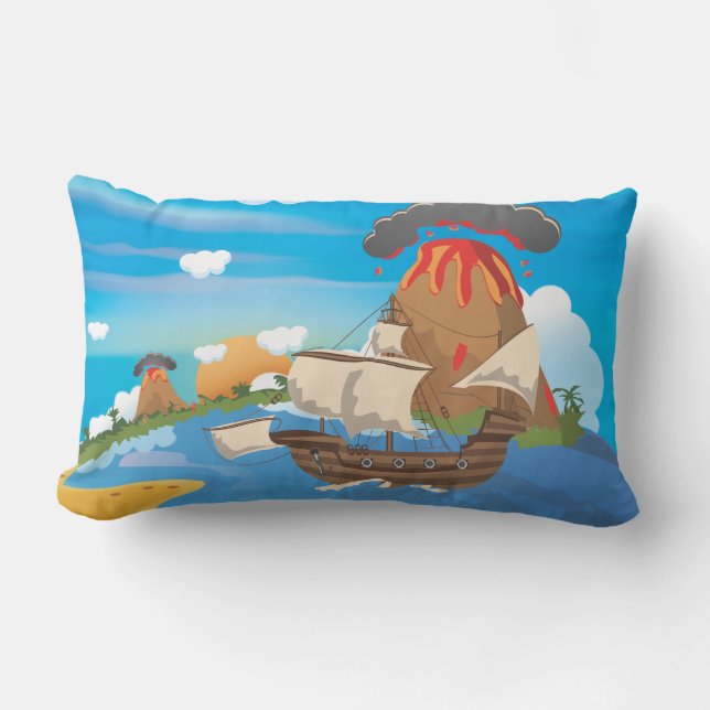 Pirate Ship Lumbar Cushion (Front)