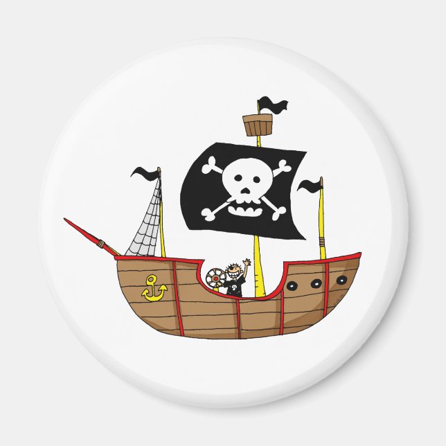 Pirate ship magnet (Front)