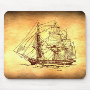 pirate ship mouse pad