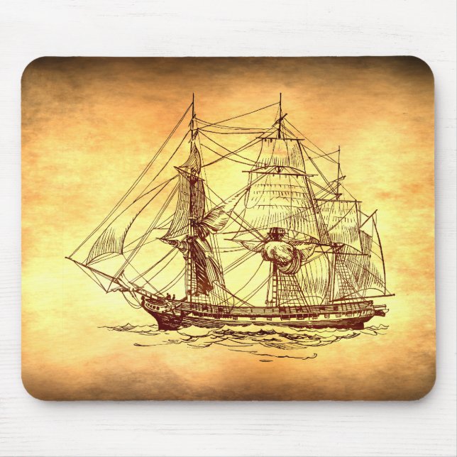 pirate ship mouse pad (Front)