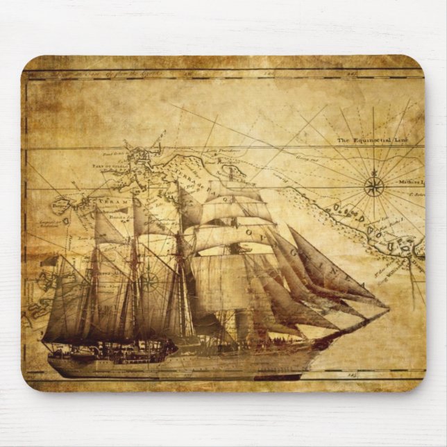 pirate ship mouse pad (Front)