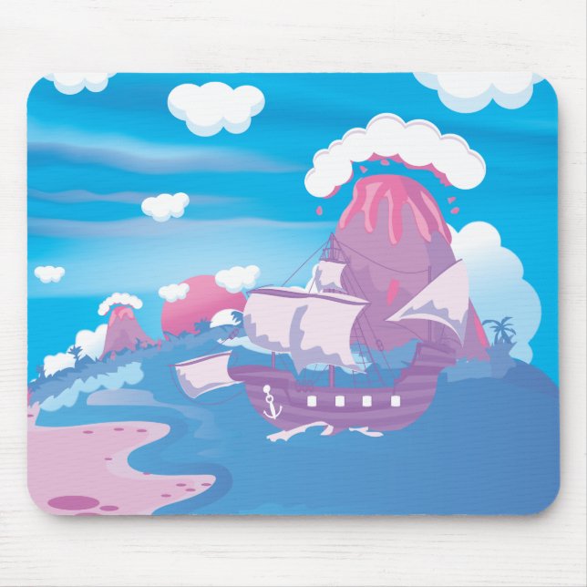 Pirate Ship Mouse Pad (Front)