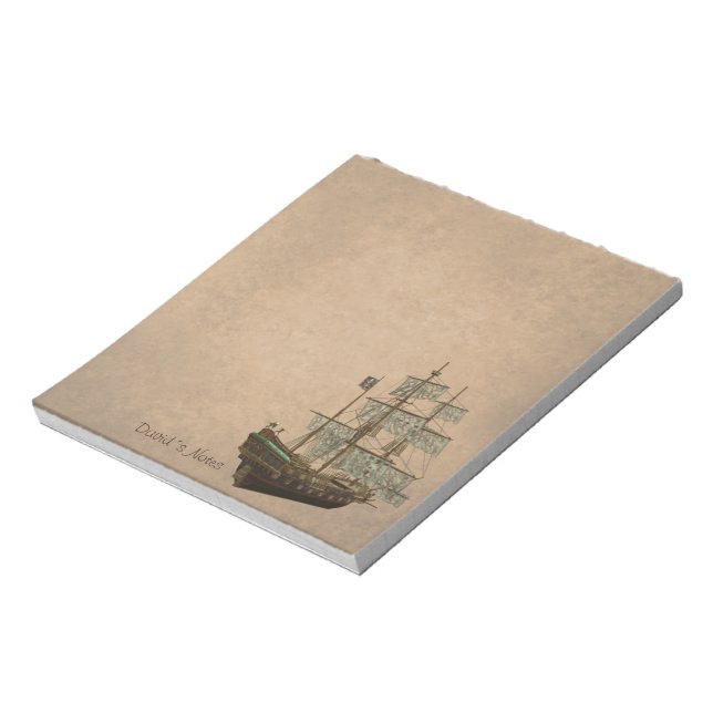 Pirate Ship Notepad (Rotated)