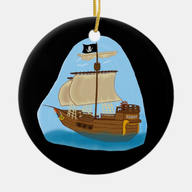 Pirate Ship Ornament (Front)
