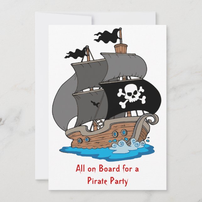 Pirate Ship Party Invitation (Front)