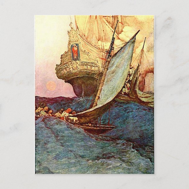 Pirate Ship Postcard (Front)