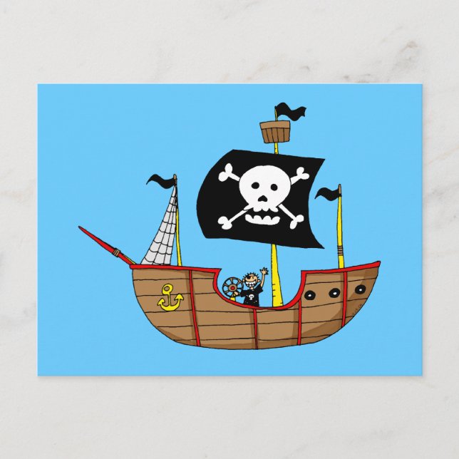 Pirate ship postcard (Front)
