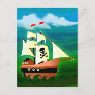 Pirate Ship Postcard
