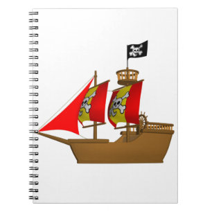 Pirate Ship Sail Sea Ocean Boat Notebook
