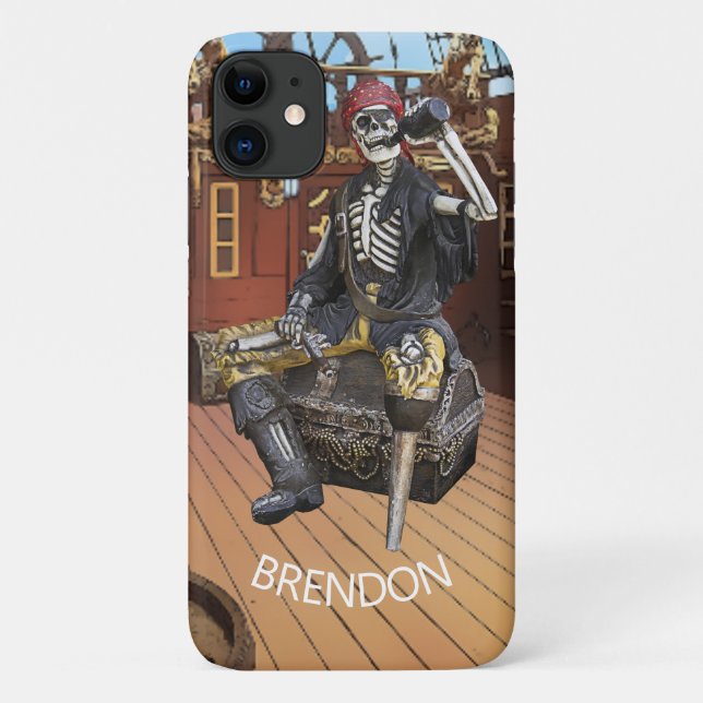  Pirate Ship Skeleton Case-Mate iPhone Case (Back)