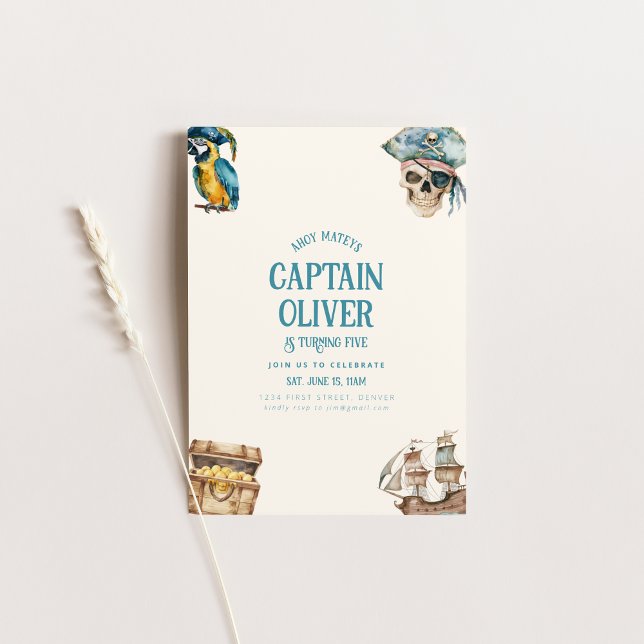 Pirate Ship Treasure Birthday Invite (Creator Uploaded)