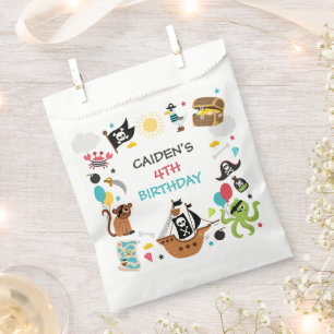 Pirate Ship Treasure Birthday Party Favour Bag