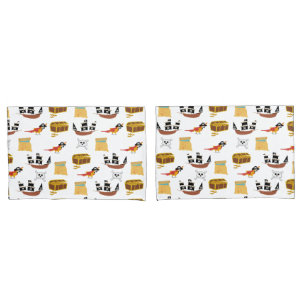 Pirate Ship Treasure Chest Theme Pattern Pillowcase