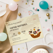 Pirate Ship Treasure Map Kids Birthday Party