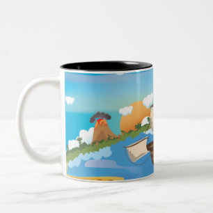 Pirate Ship Two-Tone Coffee Mug